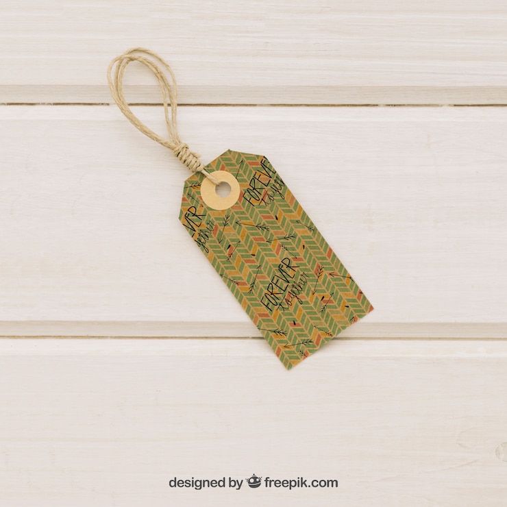 Gratis PSD bruiloft mock up met label en witte achtergrond