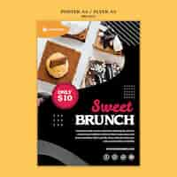 Gratis PSD brunch poster concept sjabloon