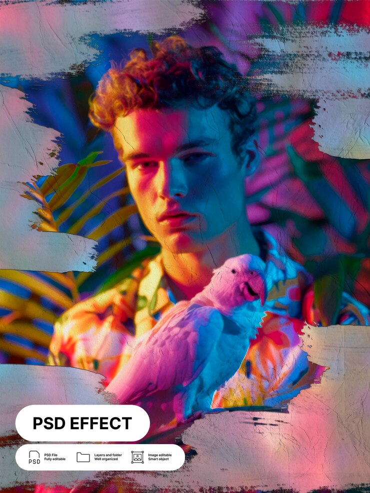 PSD gratuito brush photo effect design