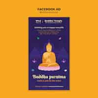 Gratis PSD buddha purnima sjabloonontwerp