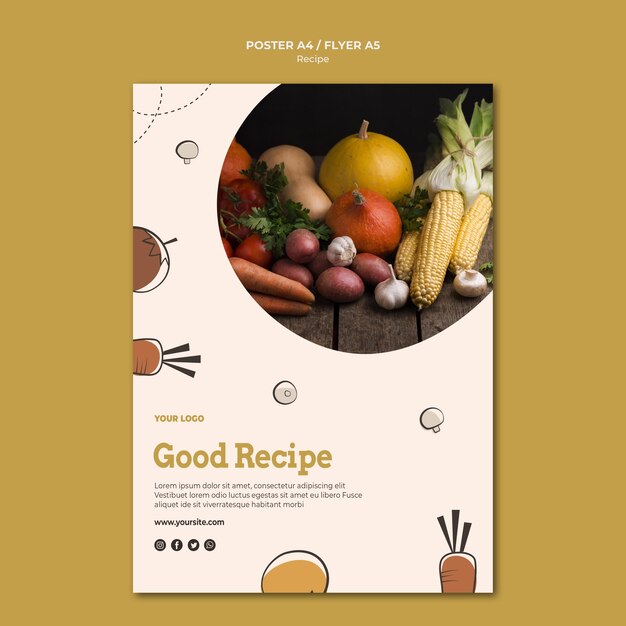 Buen diseño de cartel de receta