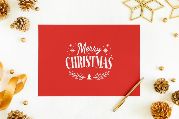 Buon Natale mockup cartolina d&#39;auguri