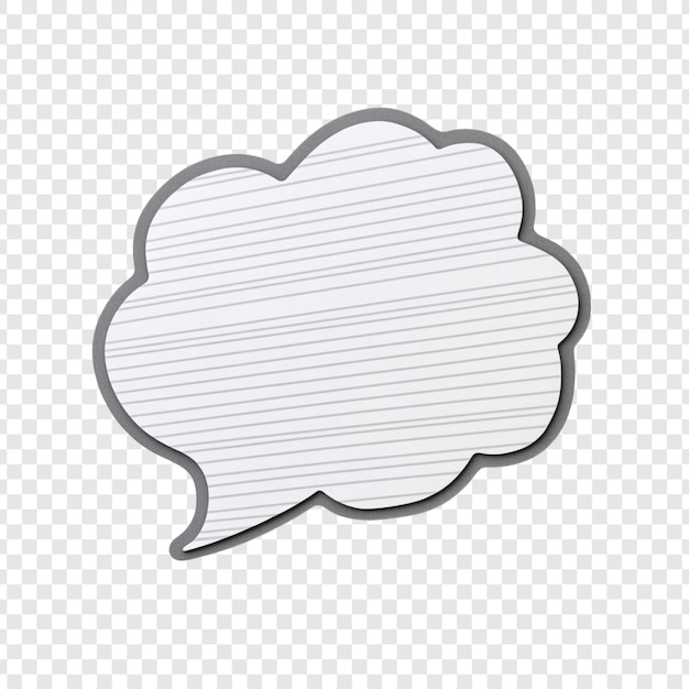 Burbuja de pensamiento a rayas Un lienzo en blanco para ideas