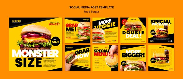 Burger offre post sui social media