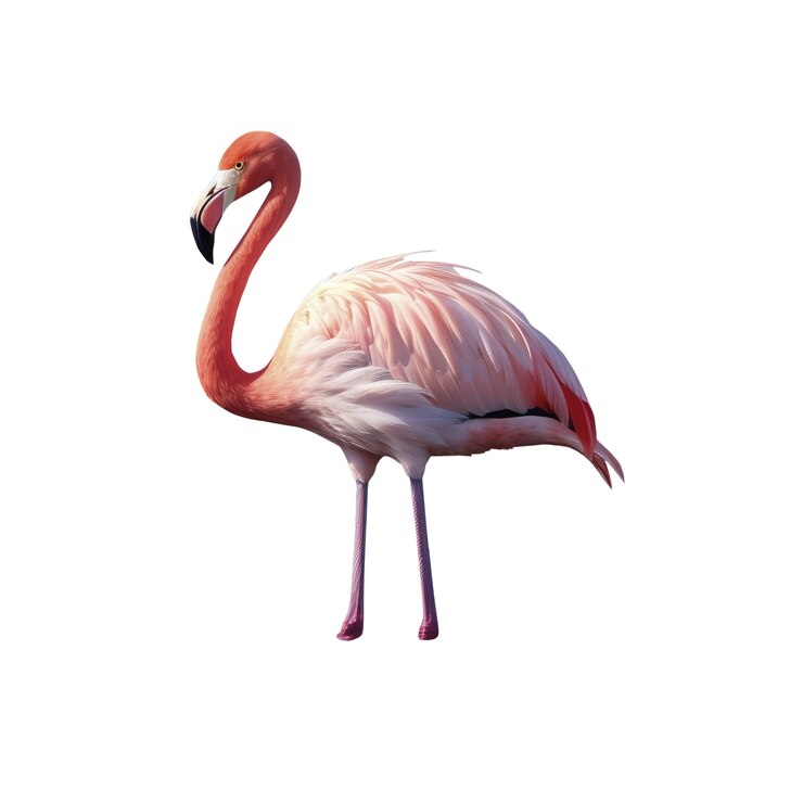 PSD Gratis burung flamingo terisolasi