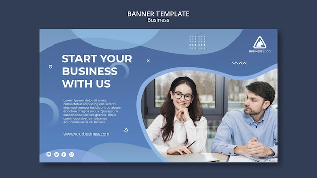 Business concept banner stijl