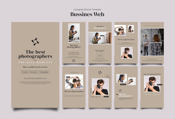 PSD Gratis business concept instagram stories template