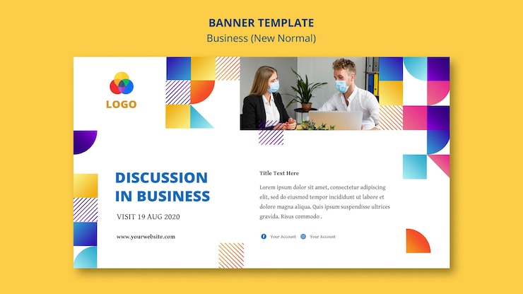 PSD Gratis business new normal banner theme