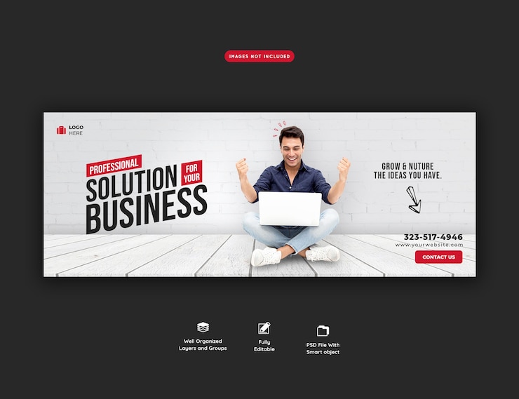 Gratis PSD business promotion en corporate facebook cover sjabloon