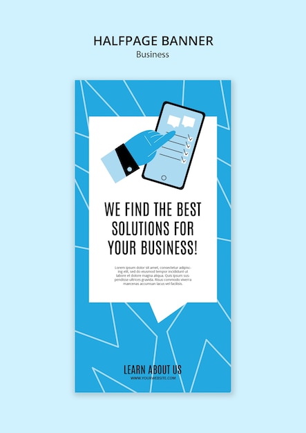 Gratis PSD business strategy banner sjabloon