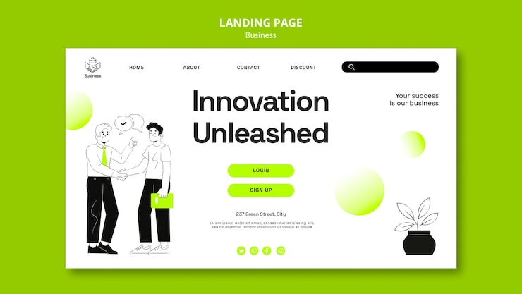PSD Gratis business strategy landing page template