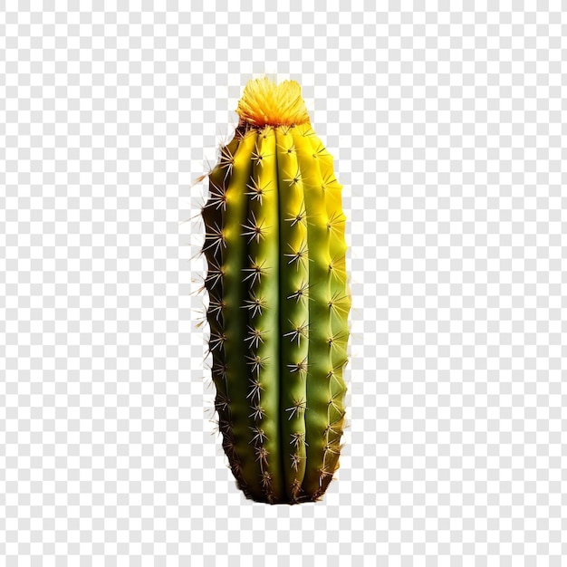 PSD gratuito un cactus amarillo aislado en un fondo transparente