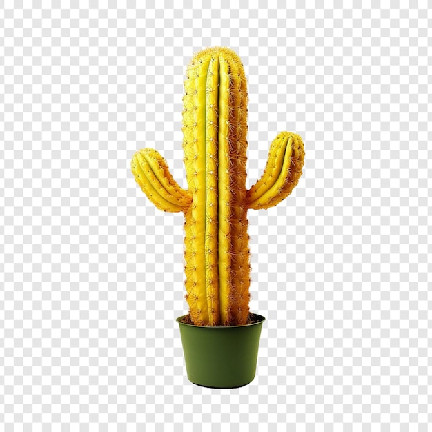 PSD gratuito un cactus amarillo aislado en un fondo transparente