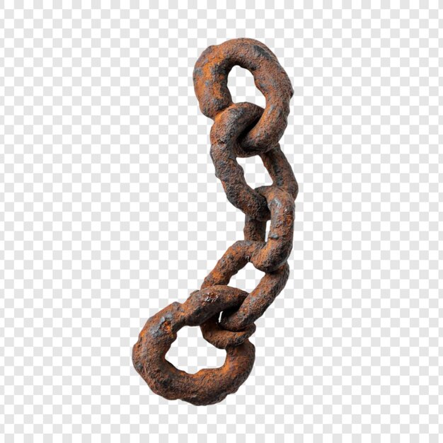 Cadena oxidada Un primer plano detallado de una antigua cadena de metal