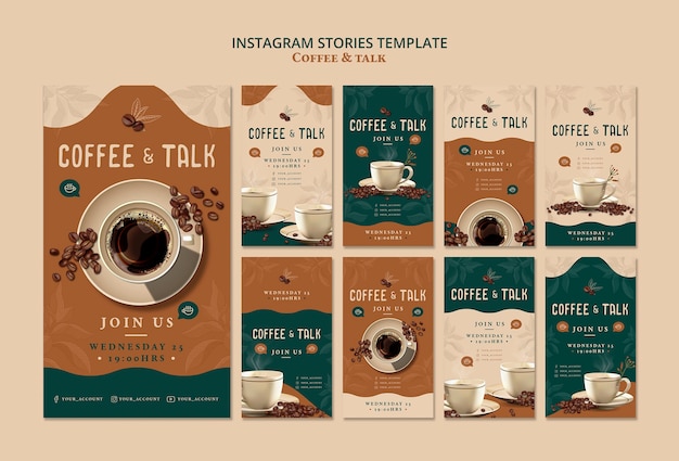 Caffè e storie su Instagram