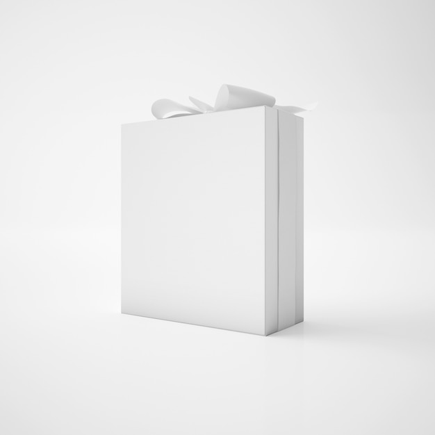 PSD gratuito caja blanca con cinta