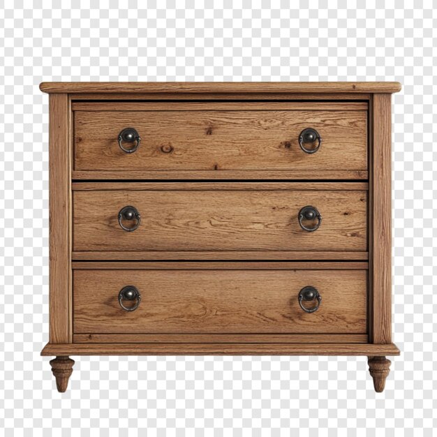 Caja de cajones de madera rústica Unidad de almacenamiento de madera de tres cajones