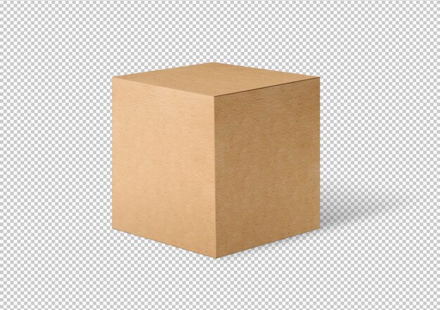 Caja de cartón aislada