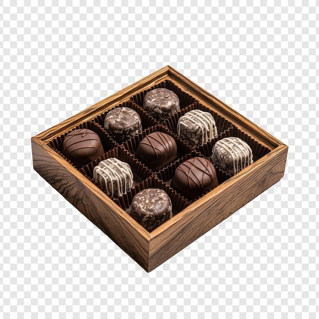 PSD gratuito caja de dulces de chocolate aislados sobre un fondo transparente