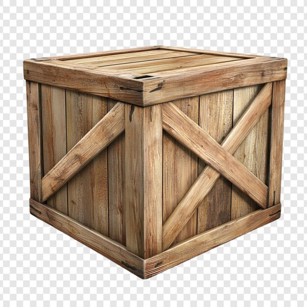 Una caja de madera rústica Un contenedor de carga de época