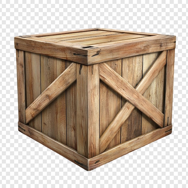 Una caja de madera rústica Un contenedor de carga de época