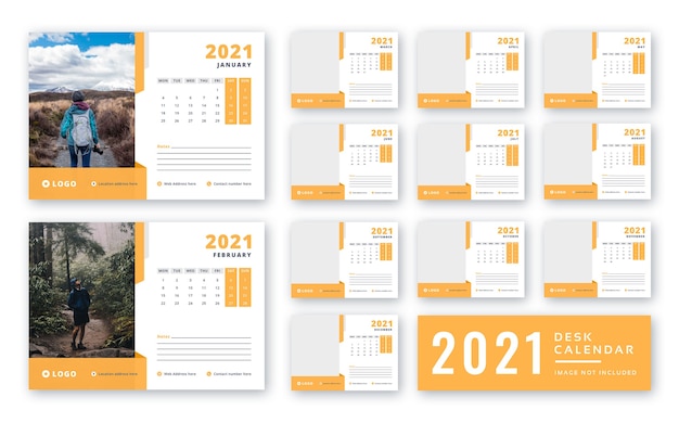 Calendario De Escritorio 2021 Plantilla Lista Para Imprimir Archivo Psd Premium calendario 20213 para imprimir