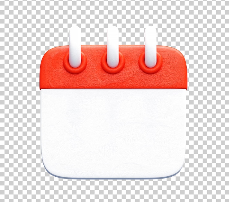 PSD gratuito calendario organi umani 3d icon illustration
