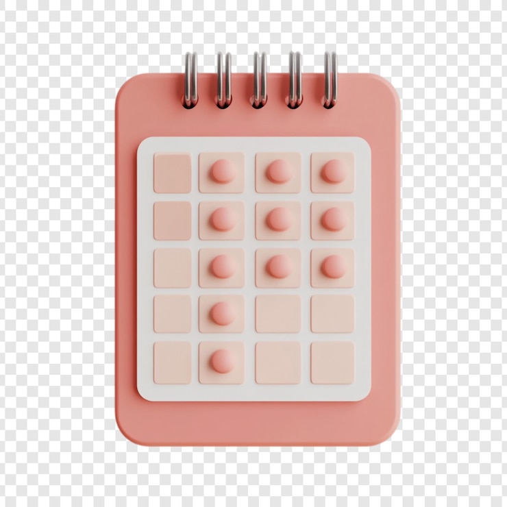 PSD gratuito calendario rosa disegno pastello carino pianificatore mensile orario adorabile