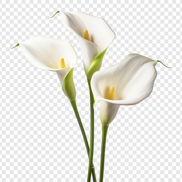 Gratis PSD calla lelie png geïsoleerd op transparante achtergrond