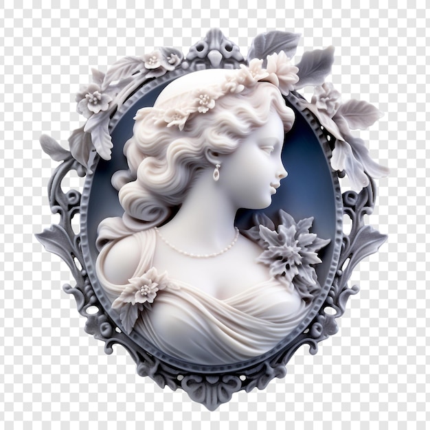 Cameo aislado en un fondo transparente