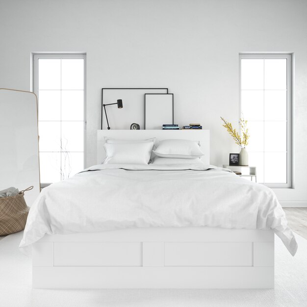 Camera da letto moderna ed elegante