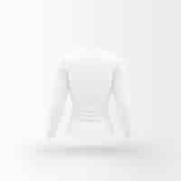 PSD gratuito camiseta blanca flotando en blanco