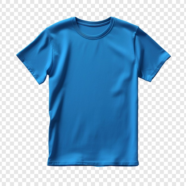 PSD gratuito camiseta con color azul aislado sobre un fondo transparente