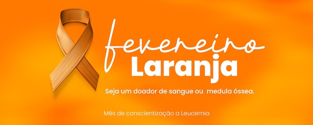 Campagna di banner sui social media arancione febbraio