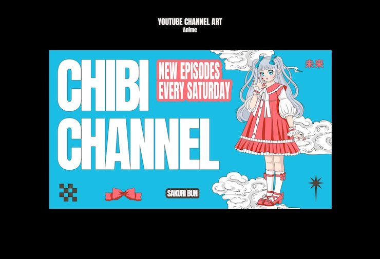 PSD gratuito el canal de chibi es el canal de arte de youtube.