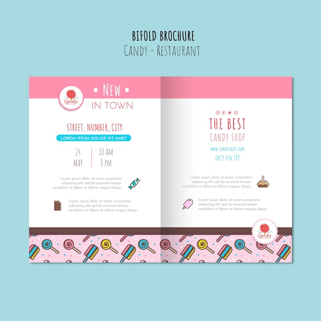 Candy shop concept voor brochure