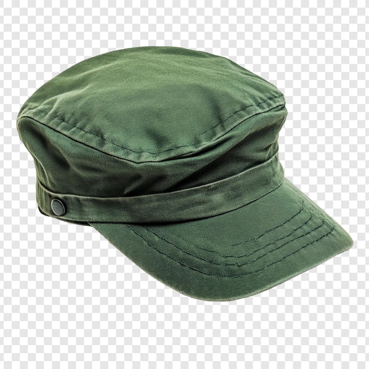 PSD gratuito cappello militare verde oliva un classico copricapo