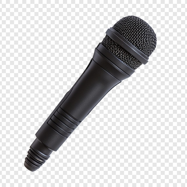 Captura de audio de alta calidad con micrófono negro profesional