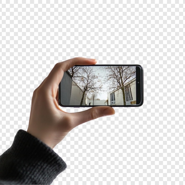 Capturando paisajes urbanos de invierno en el teléfono inteligente