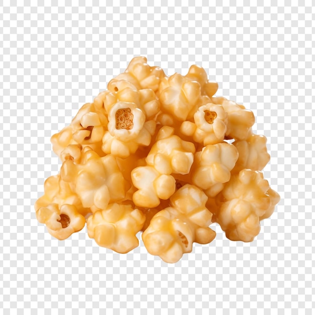 Gratis PSD caramel puff corn popcorn geïsoleerd op transparante achtergrond