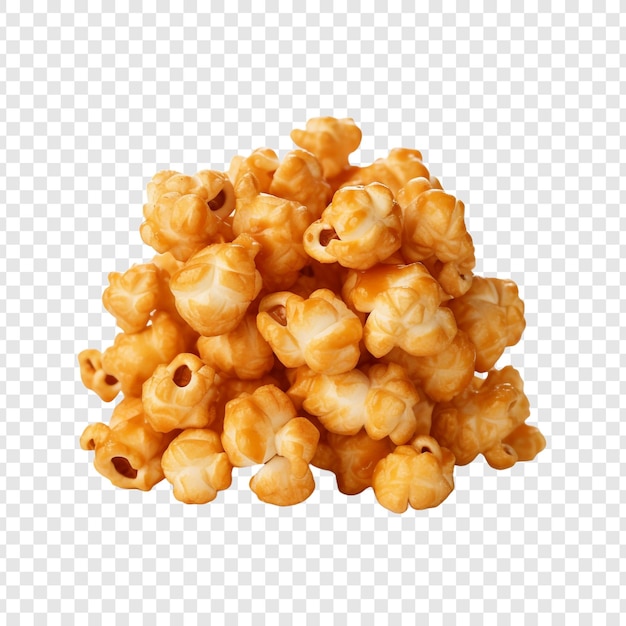 Gratis PSD caramel puff corn popcorn geïsoleerd op transparante achtergrond