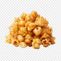 Gratis PSD caramel puff corn popcorn geïsoleerd op transparante achtergrond