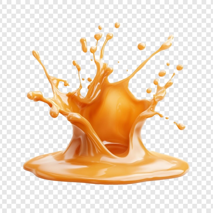 PSD gratuito caramel splash un delizioso rendering 3d