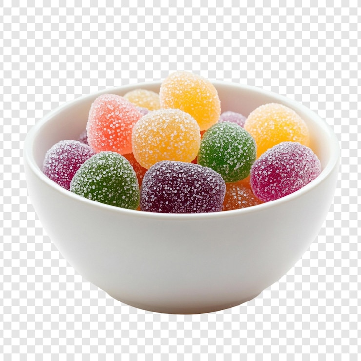 PSD gratuito caramelle colorate in una ciotola