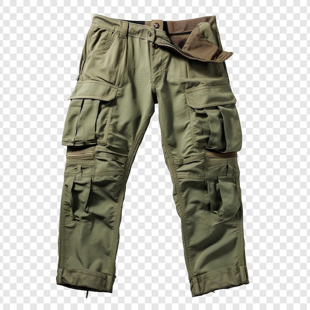 Gratis PSD cargo broek voor mannen met een plain geïsoleerd op transparante achtergrond