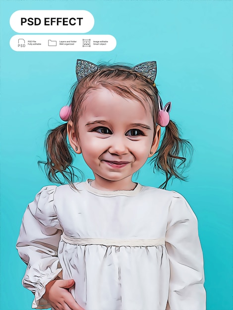 Gratis PSD caricatuurfoto-effect