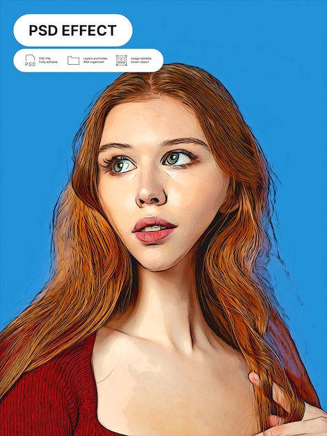 Gratis PSD caricatuurfoto-effect