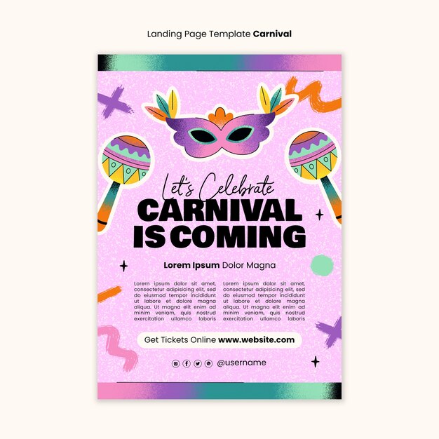 Carnaval entertainment poster sjabloon