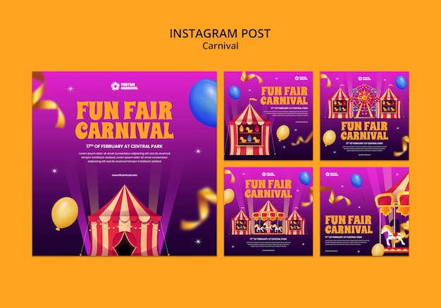 Carnavalse evenementen op instagram