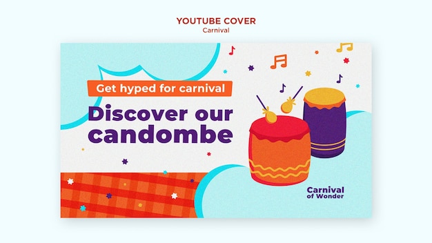 Gratis PSD carnavalsviering youtube cover